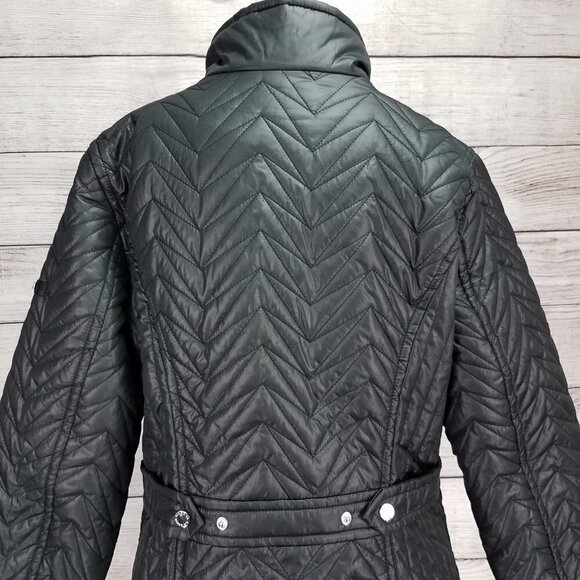 NEW Via Spiga M Cargo Zig Zag Quilted Zip up Jacket Black - Picture 8 of 15